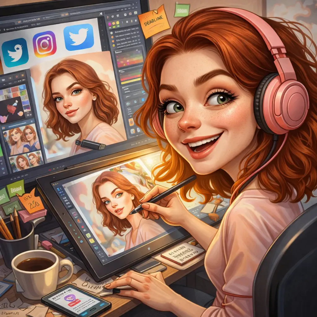 ChatGPT caricature of an artist